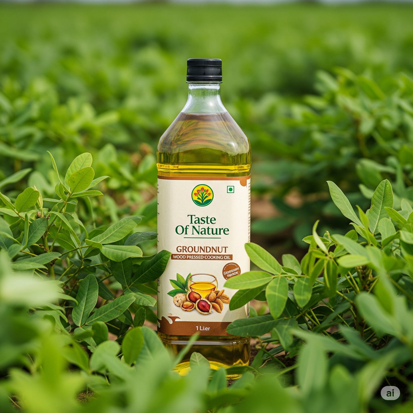 Wood-pressed Groundnut Oil - 1 Litre
