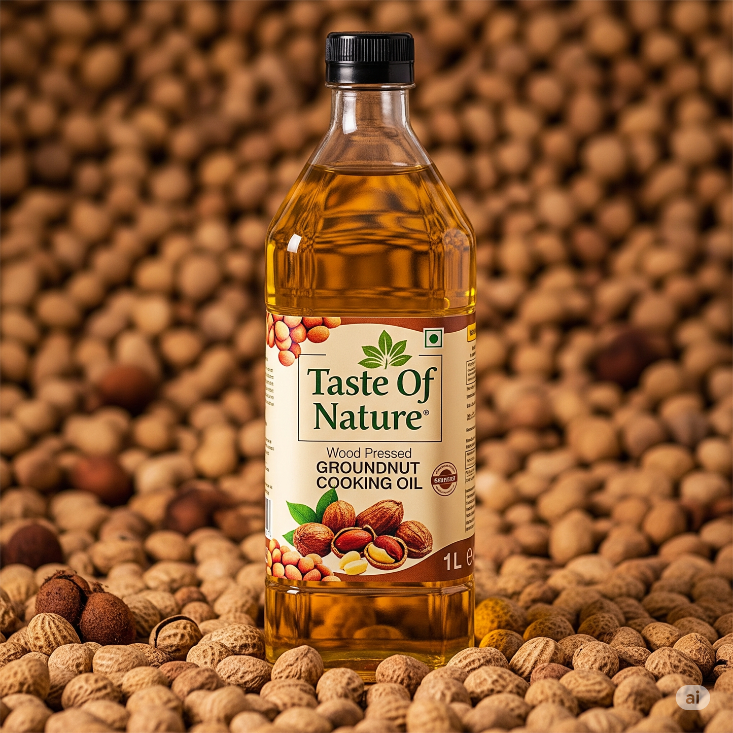 Wood-pressed Groundnut Oil - 1 Litre