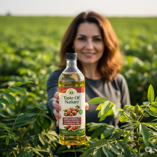 Wood-pressed Groundnut Oil - 1 Litre